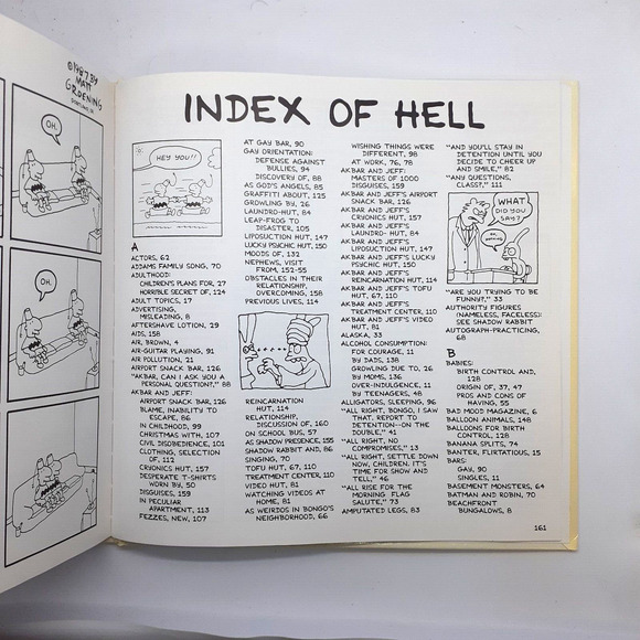 THE BIG BOOK OF HELL Hardcover 1st ed. Matt Groening SIMPSONS Cartoons VGUC 1990 - Picture 10 of 12